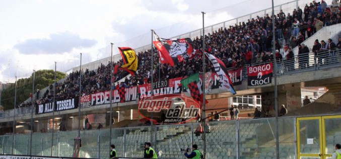 Brindisi-Foggia, vietata la trasferta ai tifosi rossoneri