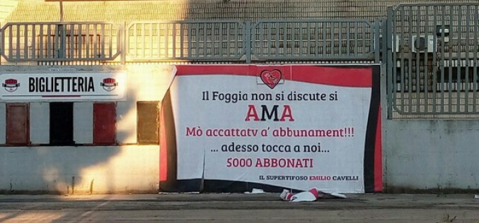 Foggia Calcio. Il supertifoso Emilio: “5.000 abbonamenti”