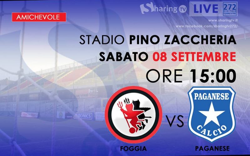 Amichevole Foggia-Paganese visibile su Sharing TV