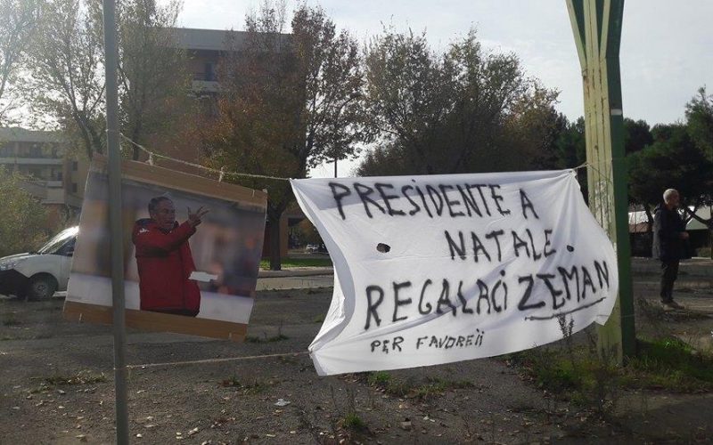 Foggia, striscione nostalgico: “Presidente, a Natale regalaci Zeman”