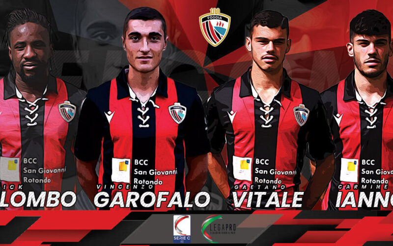 Foggia, firmano Kalombo, Garofalo, Vitale e Iannone