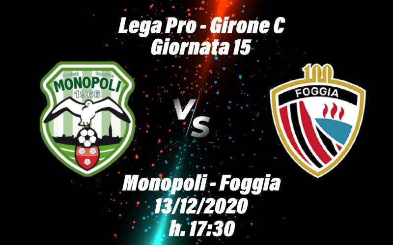 Monopoli-Foggia: le ultimissime